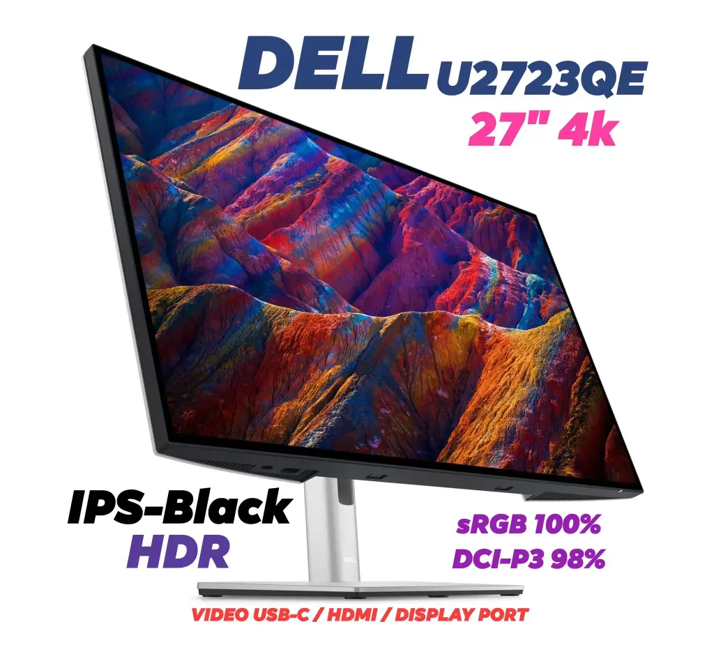 Dell U2723QE 27 inch 4k HDR IPS-Black 10-Bit USB-C UltraSharp Monitor ...